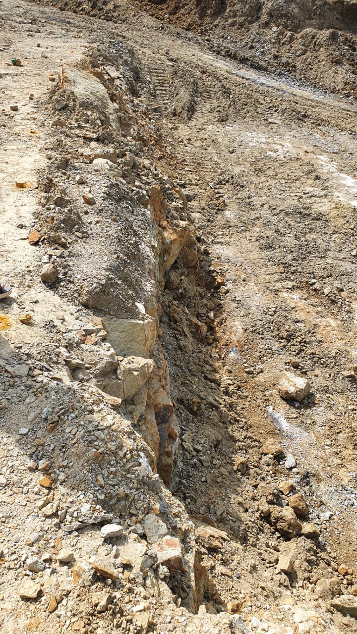 PolyGuard access road construction into the pit corridor.