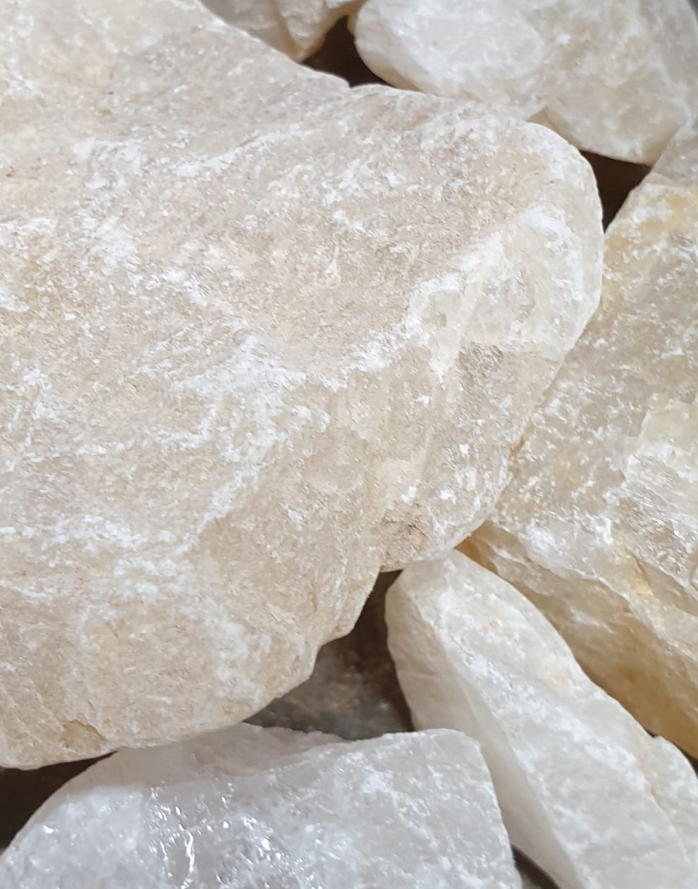 Barite — high-purity white.
