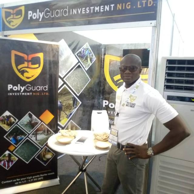 PolyGuard exhibition booth — barite up to 4.0–4.21 SG (API).